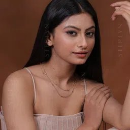 STERLYN Gold-Plated Geometric Pendants with Chains image 3