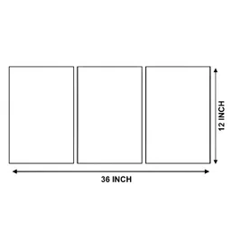 Myntra Elegant Homes Gold-Toned & White 3 Pieces Abstract Wall Art image 3