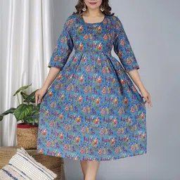 TANISHA Floral Print Maternity Fit & Flare Dress image 1