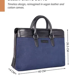 HAMELIN Raynor Atelier Vegan Leather Colourblocked Laptop Bag withTwo Handles image 2