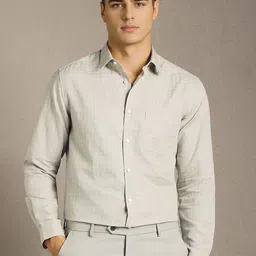 Louis Philippe Grid Tattersall Checks Checked Spread Collar Semiformal Shirt-picture-27