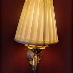 S&A Home Decor Beige & Gold-Toned Textured Metal Frustum Shaped Wall Lamp-picture-45