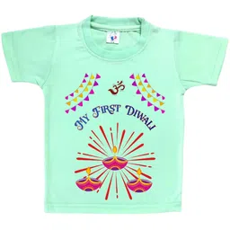 Cute Pals Kids-Unisex Green Cotton Graphic Printed Tshirts-picture-10