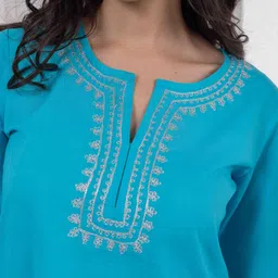 INAAYA JAIPUR Embroidered Cotton Top image 5