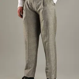 Tommy Hilfiger Men Regular Fit Mid-Rise Pleated Formal Trousers image 3