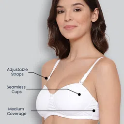 LYRA Medium Coverage Lightly Padded Cotton Everyday Bra- All Day Comfort image 4