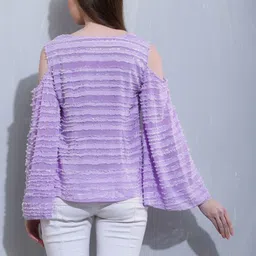 RC NEOEN Cold-Shoulder Ruffles Cotton Top image 3