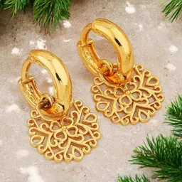 SHREE KRISHNA SHOPPING Gold-Plated Brass Earrings image 1