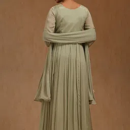 Soch Women Embroidered Maxi Fit & Flared Ethnic Dress With Dupatta image 3