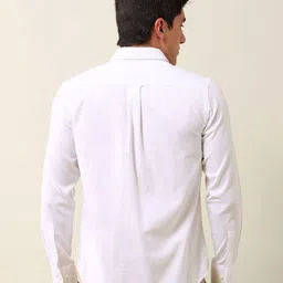 U.S. Polo Assn. Men Spread Collar Solid Cotton Casual Shirt image 5