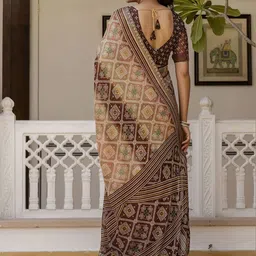 SANISA Bandhani Poly Georgette Saree image 5