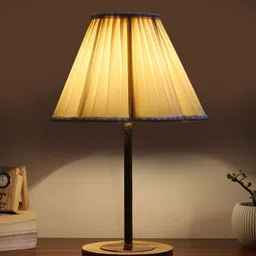 Devansh Off White Wood Contemporary Frusturical Shaped Table Lamp-picture-12