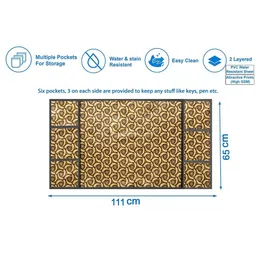 The Furnishing Tree Yellow & Brown Printed Fridge Top Cover image 3