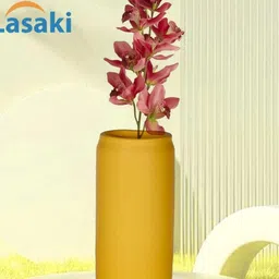 LASAKI Can Yellow Ceramic Flower Vase image 2