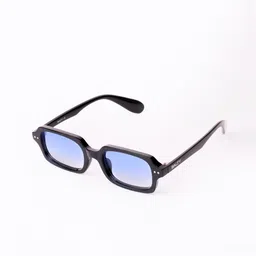 SALTY Unisex Frost Hue Fashionable Rectangle Sunglasses SG0005-BK-BU-Black image 3