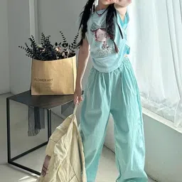 LULU & SKY Girls Printed T-shirt with Palazzos image 3