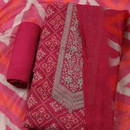 Meena Bazaar Printed Pure Cotton Unstitched Dress Material-picture-25