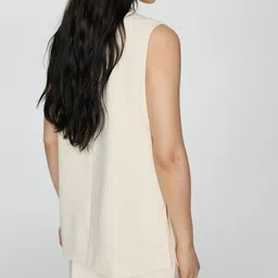 MANGO Lapel Collar Longline Waistcoat image 3