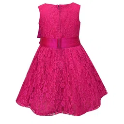 a.t.u.n. A T U N Girls Fuchsia Pink Lace Dress image 3