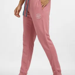 Jack & Jones Men Rose Pink Solid Joggers image 2