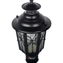 BENE Lily Black & Transparent Spherical Shaped Metal Self-Assembly Outdoor Lamps image 4