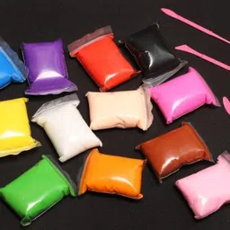 sparkplug ^12 Pcs Multicolor Art Clay Set for Kids | Soft Modeling Clay for Craft, DIY Art Clay image 5