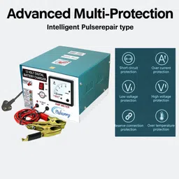 b bozzby 8 AMP Heavy Duty Volt Amp Battery Charger for Car & Bike - Auto Cut Digital Battery Tester image 5