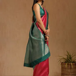 Soch Ethnic Motifs Woven Design Zari Saree image 2