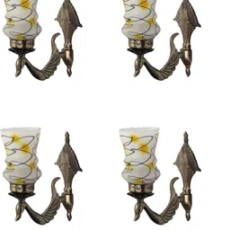 SOMIL Yellow Glass Cylinder Printed Wall Lamps-image-39