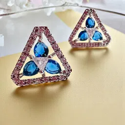 DressBerry Rhodium Plated Cubic Zirconia Stone-Studded Jewellery Set image 3