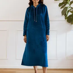 FEATHERS CLOSET Women Wool Hooded Jumper Dress-picture-39