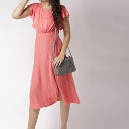 Sera Flutter Sleeve Ruffled Empire Midi Dress-image-24