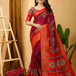 Mitera Ethnic Motifs Zari Art Silk Banarasi Saree-picture-31