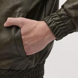 The Roadster Life Co. Faux Leather Bomber Jacket image 5