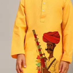 DEVOILER Boys Printed Cotton Kurta image 4