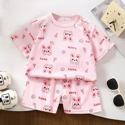 FOREVER FRIDAY Girls Printed Round Neck T-shirt With Shorts-picture-12