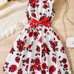 Billion Girls Floral Printed Fit & Flare Midi Dress-picture-10