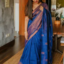 Moda Rapido Woven Design Zari Silk Blend Handloom Banarasi Saree image 2