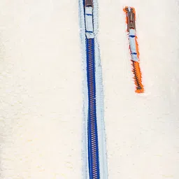 Cherry Crumble Kids Blue & Off-White Solid Reversible Hodded Padded Jacket image 3