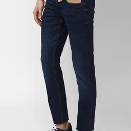 VAN HEUSEN DENIM LABS Men Navy Blue Slim Fit Heavy Fade Jeans image 2