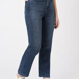 Kraus Jeans Women Straight Fit High-Rise Light Fade Stretchable Jeans image 2