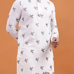 TABARD Ethnic Motifs Embroidered Mandarin Collar Thread Work Pure Cotton Straight Kurta image 3