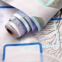 SEKHMET White & Blue Printed Self Adhesive Decals & Stickers-image-101