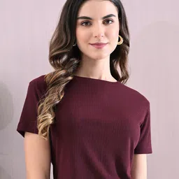 Chemistry Women Ribbed Boat Neck Tank Top-picture-12