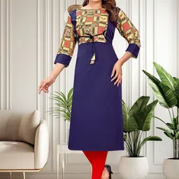 KHANJAN FASHION Geometric Printed Straight Kurta-image-33
