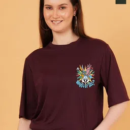 Kushi Flyer Women Pack of 2 Bugs Bunny Graphic Printed Round Neck T-shirts-picture-17