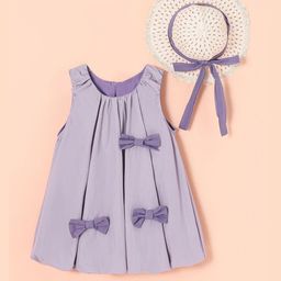 hopscotch Cascading Bow Dress Woven Hat Duo-picture-18