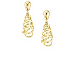 Bohey by KARATCART Gold-Plated Teardrop Shaped Drop Earrings image 5