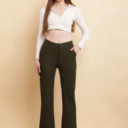 Mast & Harbour Women Loose Fit Pleated Wide Leg Trousers image 4