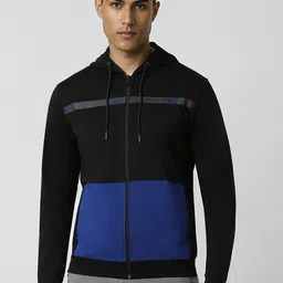 Van Heusen Men Hooded Colourblocked Cotton Casual Bomber Jacket-picture-24